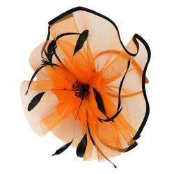 CALLARON Tee-Party-Hut Banketthut für Frauen Fascinator Haarspangen Tiara Hochzeits-Fascinator-Hut frauen hochzeit hut Charme Kopfbedeckung Partyhut Haarschmuck Braut Stirnband Feder von CALLARON