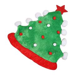 CALLARON Weihnachtsbaummütze Weihnachtsbaum Kostüm Zubehör Rote Plüsch-weihnachtsmützen Weihnachtsbaumkappe Weihnachtsbaum-lametta-hüte Männer Und Frauen Weihnachtselfe Erwachsener Flanell von CALLARON