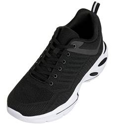 CALTO Herren-Schuhe, unsichtbar, höhensteigend, superleicht, sportlich, 6,6 cm größer, Schwarz, 38 EU von CALTO