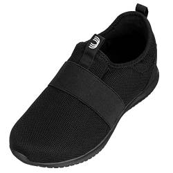 CALTO Herren unsichtbare Höhensteigerung Elevator Schuhe - Ultra Feather Lightweight Sporty Sneakers - 5,3 cm größer, schwarz, 44.5 EU von CALTO