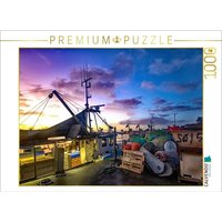 CALVENDO Puzzle CALVENDO Puzzle Fischereihafen am Morgen 1000 Teile Lege-Größe 64 x 48 cm Foto-Puzzle Bild von Ute Jackisch, 1000 Puzzleteile von CALVENDO