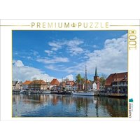 CALVENDO Puzzle CALVENDO Puzzle Hafen Neustadt in Schleswig Holstein mit Spiegelung der Gebäude 1000 Teile Lege-Größe 64 x 48 cm Foto-Puzzle Bild von Fotine, 1000 Puzzleteile von CALVENDO