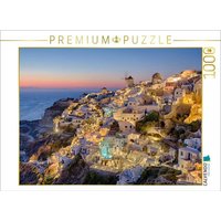 CALVENDO Puzzle CALVENDO Puzzle Lichter von Oia 1000 Teile Lege-Größe 64 x 48 cm Foto-Puzzle Bild von TomKli, 1000 Puzzleteile von CALVENDO