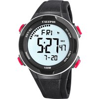 CALYPSO WATCHES Digitaluhr Calypso Herren Jugend Uhr Digital, Herren, Jugend Armbanduhr rund, Kunststoffarmband schwarz, Casual von CALYPSO WATCHES