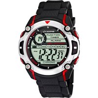 CALYPSO WATCHES Digitaluhr Calypso Herren Uhr K5577/4 Kunststoffband, Herren Armbanduhr rund, Kautschukarmband schwarz, Sport von CALYPSO WATCHES
