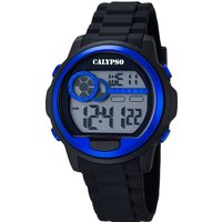 CALYPSO WATCHES Digitaluhr Calypso Herren Uhr K5667/3 Kunststoffband, Herren Armbanduhr rund, PURarmband schwarz, Sport von CALYPSO WATCHES