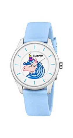CALYPSO Uhr Für Damen K5733/C Sweet Time Weiß Silikon Case BlauSilikon Band von CALYPSO