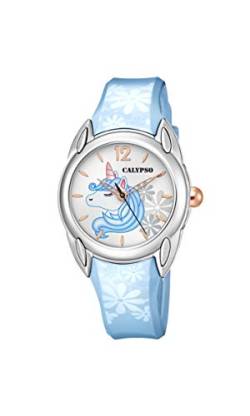 CALYPSO Uhr Für Damen K5734/B Sweet Time Verchromt Silikon Case BlauSilikon Band von CALYPSO