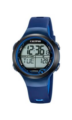 Calypso Unisex Digital Gesteppte Daunenjacke Uhr mit Kunststoff Armband K5799/5 von CALYPSO