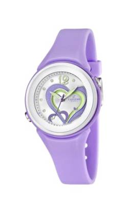 Calypso Women's Quartz Watch with Silver Dial Analogue Display and Purple Plastic Strap K5576/4 von CALYPSO