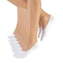CALZITALY 6/12 Paar Füsslinge Unisex aus Baumwolle, Unsichtbare Sneakersocken für Mann und Frau, Made in Italy (43-46, 6 Paar - Weiß) von CALZITALY