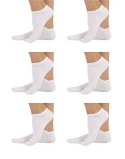 CALZITALY 6 Paar Unisex Sneakersocken | Socken aus Baumwolle | Sport Socken Damen Und Herren | Weiss, Schwarz | 35/38, 39/42, 43/46 | Italian Hosiery | (Weiß, 39/42) von CALZITALY