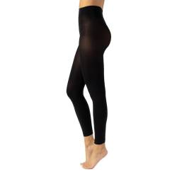 CALZITALY Blickdichte Leggings, Leggings aus Mikrofaser, Strumpfhose ohne Füße 80 DEN | S, M, L, XL, XXL, 3XL, 4XL | Made in Italy (3XL, Nero) von CALZITALY