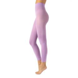 CALZITALY Blickdichte Leggings, Leggings aus Mikrofaser, Strumpfhose ohne Füße 80 DEN | S, M, L, XL, XXL, 3XL, 4XL | Made in Italy (S, Lilla) von CALZITALY