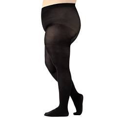 CALZITALY Blickdichte Strumpfhose Grosse Grössen, Curvy Strumpfhosen Plus Size, Schwarz, Blau, 60 DEN, L, XL, XXL, Made in Italy (XL, Schwarz) von CALZITALY