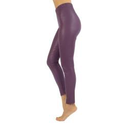 CALZITALY Lederleggings, Öko-Leder-Leggings, Fleece-Leggings, Winterhosen, Thermo-Leggings| Made in Italy (L, Bordeaux) von CALZITALY