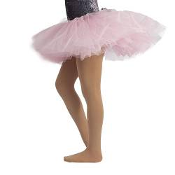 CALZITALY Mädchen Ballettstrumpfhosen | Professionelle Tanz Strumpfhose | Hautfarbe, Schwarz, Weiß, Rosa | 4-14 Jahre | 40 DEN | Made in Italy (6 Jahre, Beige) von CALZITALY