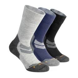 CALZITALY PACK 1 2 3 PAARE Trekkingsocken, Blasenfreisocken, Ski Socken, Wandersocken, Socken mit Sohle | Made in Italy (35-38, 3 Paare: Blau+Grau+Schwarz) von CALZITALY