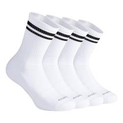 CALZITALY PACK 2/3/4 PAARE Gepolsterte Socken, Anti Blister Socken, Sport Socken, Tennis Running Running Sport Socken | Made in Italy (35-38, 2 Paare - Weiß/Schwarz) von CALZITALY