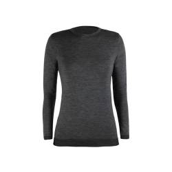 CALZITALY Unisex Thermounterhemd, Langärmeliger Unterhemd aus Merino Wolle, Funktionsunterwäsche für Damen und Herren, Ski, Wandern, Trekking | Made IN Italy (S-M, Grau) von CALZITALY