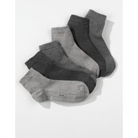 Witt Weiden Damen Kurzschaft-Socken 3x anthrazit + 2x grau + 2x hellgrau-meliert von CAMANO