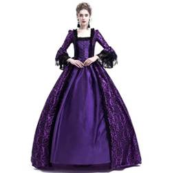 CAMDOM Viktorianische Kleider für Frauen Vintage Court Maskerade Kleid Mittelalter Gothic Lolita Party Swinging Abendkleid von CAMDOM