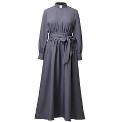 Religiöser Rock Kleid für Damen Langarm A Linie Elegantes Maxikleid Knielanger Traditioneller Damenrock von CAMDOM