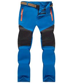 CAMLAKEE Jungen Wanderhose Trekkinghose Kinder Zip Off Hose Atmungsaktiv 2-in-1 Jungs Funktionshose Sommer Blau DE: 116-122 (Herstellergröße 120) von CAMLAKEE