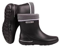 CAMMINARE walk a mile Damen Gefütterte EVA Regenstiefel Herausnehmbares Innenfutter 36-41 EU (Schwarz, eu_footwear_size_system, adult, numeric, medium, numeric_36) von CAMMINARE walk a mile