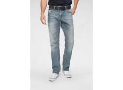 Loose-fit-Jeans CAMP DAVID Gr. 30, Länge 32, blau (light stone used) Herren Jeans Comfort Fit mit markanten Nähten und Stretch von CAMP DAVID