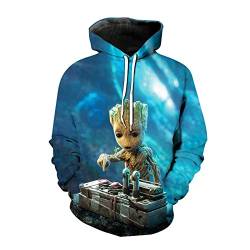 CAOHD Guardians of the Galaxy Movie Hoodie Herren Damen 3D Druck Hoodie Hiphop Pullover I Am Groot Unisex Oberbekleidung, Farbe05, XXS von CAOHD