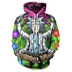Herren Kapuzenpullover Rick Morty Fashion Casual Funny 3D Printing Hip-Hop Casual Kleidung Gr. XL, Farbe05 von CAOHD
