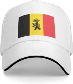 Baseballkappe Hip Hop Sonnenhut Belgien Flagge Baseballkappe für Männer und Frauen Adable Dad Hat Streetwear Geschenk von CAPHATMC