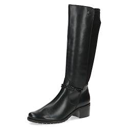 CAPRICE Damen Hohe Stiefel mit Absatz Airmotion aus Leder bis zum Knie Weite G, Schwarz (Black Comb), 37 EU von CAPRICE