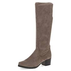 CAPRICE Damen Hohe Stiefel mit Absatz Airmotion bis zum Knie Blockabsatz Weite G, Braun (Cafe Stretch), 38 EU von CAPRICE