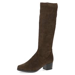 CAPRICE Damen Hohe Stiefel mit Absatz Airmotion bis zum Knie Blockabsatz Weite G, Grün (Khaki Stretch), 36 EU von CAPRICE