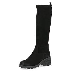 CAPRICE Damen Hohe Stiefel mit Absatz Memotion aus Leder bis zum Knie Weite G, Schwarz (Black Comb), 39 EU von CAPRICE