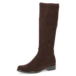 CAPRICE Damen Hohe Stiefel ohne Absatz Airmotion Flach bis zum Knie Weite G, Braun (Dk Brn Stretch), 37 EU von CAPRICE