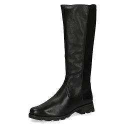 CAPRICE Damen Hohe Stiefel ohne Absatz Airmotion aus Leder bis zum Knie Weite G, Schwarz (Black Comb), 36 EU von CAPRICE