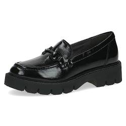 CAPRICE Damen Loafer mit Plateau Memotion Lack Business Slippers Weite G, Schwarz (Black Naplak), 41 EU von CAPRICE