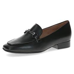 CAPRICE Damen Loafer ohne Absatz Memotion aus Leder Elegant Weite G, Schwarz (Black Nappa), 37 EU von CAPRICE