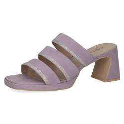 CAPRICE Damen Pantoletten aus Leder mit Absatz, Lila (Lavender Suede), 39 EU von CAPRICE