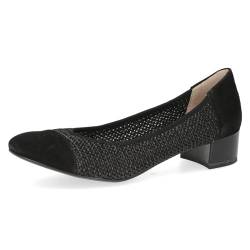 CAPRICE Damen Pumps Bast mit Blockabsatz, Schwarz (Black Comb), 37 EU von CAPRICE