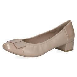 CAPRICE Damen Pumps Lack mit Blockabsatz, Beige (Beige Comb I), 37.5 EU von CAPRICE