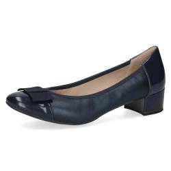 CAPRICE Damen Pumps Lack mit Blockabsatz, Blau (Navy Comb), 37.5 EU von CAPRICE