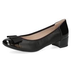 CAPRICE Damen Pumps Lack mit Blockabsatz, Schwarz (Black Comb), 37.5 EU von CAPRICE