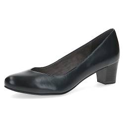 CAPRICE Damen Pumps Memotion aus Leder Kleiner Absatz Weite G, Blau (Ocean Nappa), 36 EU von CAPRICE