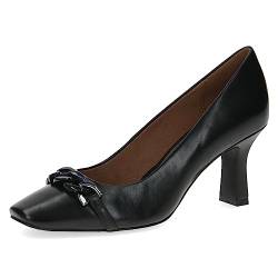 CAPRICE Damen Pumps Memotion aus Leder Stilettoabsatz Weite G, Schwarz (Black Nappa), 39 EU von CAPRICE