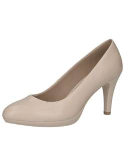 CAPRICE Damen Pumps aus Leder mit Trichterabsatz, Cremefarben (Offwhite Nappa), 38 EU von CAPRICE