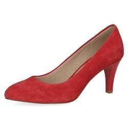 CAPRICE Damen Pumps aus Leder mit Trichterabsatz, Rot (Red Suede), 38.5 EU von CAPRICE